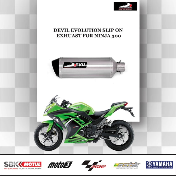 Devil Evolution Slip On Exhaust For Kawasaki Ninja 300