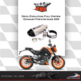 KTM DUKE 200 Full System Exhaust