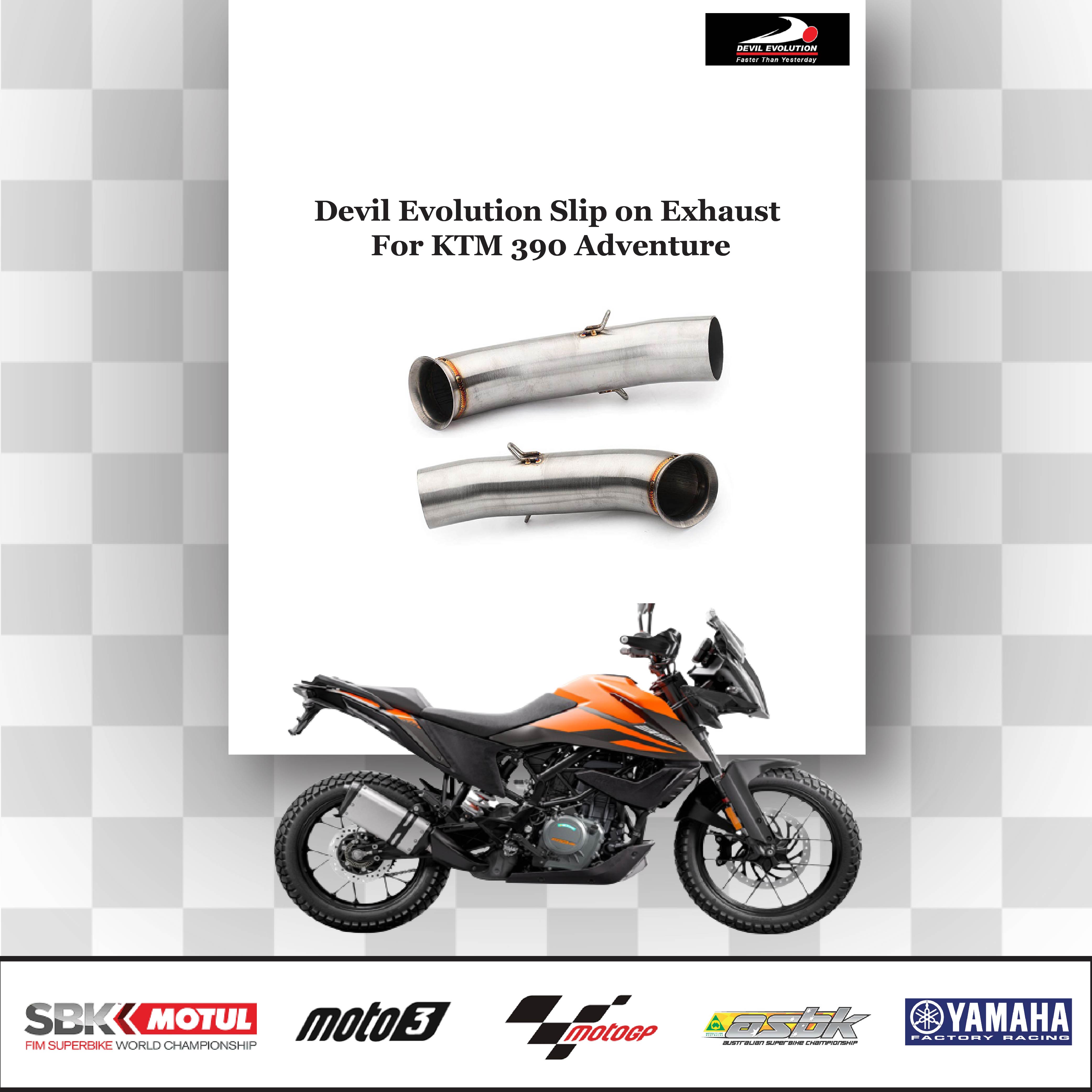 Devil Evolution Slip-on Exhaust w/Link Pipe For KTM 390 ADVENTURE