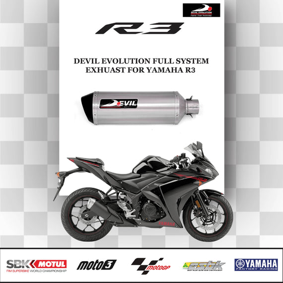 DEVIL EVOLUTION FULL SYSTEM EXHAUST FOR YAMAHA R3