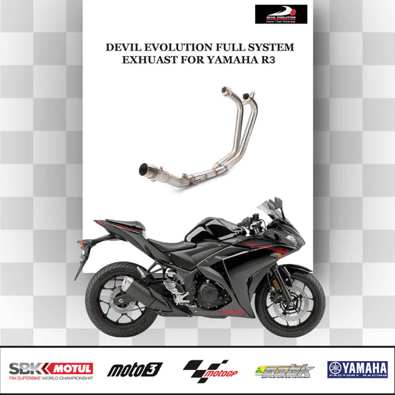 Devil Evolution Full Sports Exhaust System for YAMAHA R3