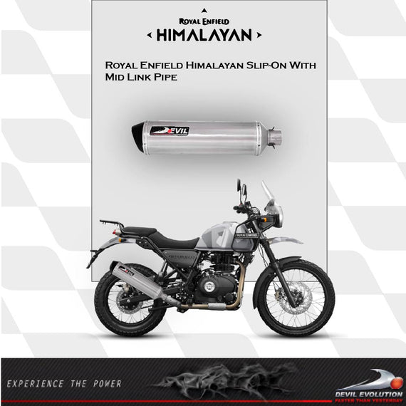 Royal Enfield Himalayan Slip-on with Mid Link Pipe | Devil Evolution
